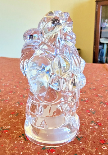 Gorham Holiday Traditions Santa Salt & Pepper Shakers Clear Crystal Germany - Picture 3 of 24