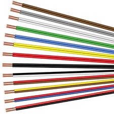 Zwillingslitze Litze Schaltlitze Kabel 2x0,14mm&sup2; Kupferlitze ein-zweifarbig 5m