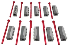 LEGO 10 New Projectile Launchers Trans-Red Dart Star Wars Minifig Weapon Lot P35