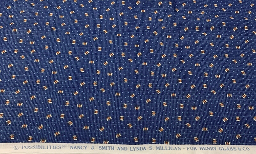 Bumblebee Insect Polka Dot Fabric 2 Pc Lot By Smith & Milligan For Henry Glass - Picture 14 of 16