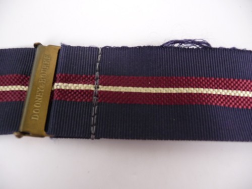 DOONEY & BOURKE Suspenders Burgundy w/ Navy/Gold Stripe Button-on Brace        - Bild 3 von 13