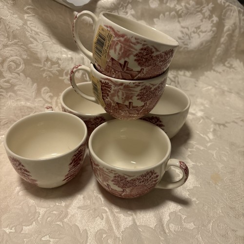 6 Coppe Wedgwood Made in England ROMANTICA INGLAND Rosa Chiesa della Santissima Trinità - Foto 6 di 8