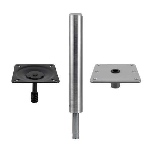 97749-Swivl-Eze Lock’N-Pin ¾-Inch Pedestal Package, Brushed Aluminum Finish, 11 - Picture 5 of 8