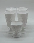 Vintage Colony Milk Glass Lot of 5 Cups, 3 Iced Tea, 1 Wine and 1 Champage