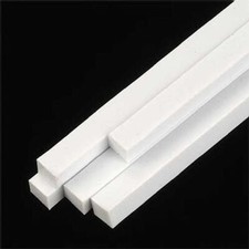 Plastruct 90790 MS-160 Square Styrene Rod 5/32 x 5/32 x 10 5 rods White