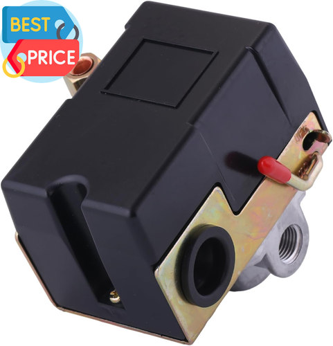 Pressostato compressore aria 175 PSI 4 porte 135-175 PSI resistente 1/4 NPT aria - Foto 4 di 12