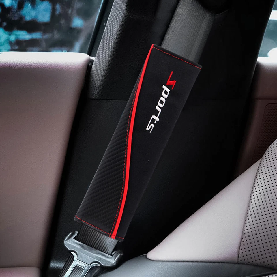 2x Car Seat Belt Cover Safety Shoulder Strap Cushion Pads Harness Protect Cover - Image 3 of 4