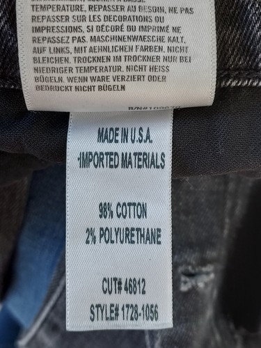 Pantalones de mezclilla Citizens of Humanity Olivia tiro alto ajustados gris mezcla de algodón talla 27 - Imagen 6 de 7