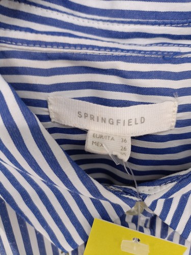 Springfield Women's Shirt UK 8 Blue 100% Other Basic - Picture 5 of 5