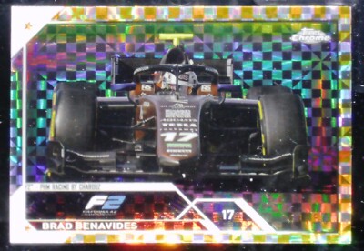 2023 Topps Chrome Formula 1 F1 Brad Benavides Gold Checker /50 F2 PHM #141