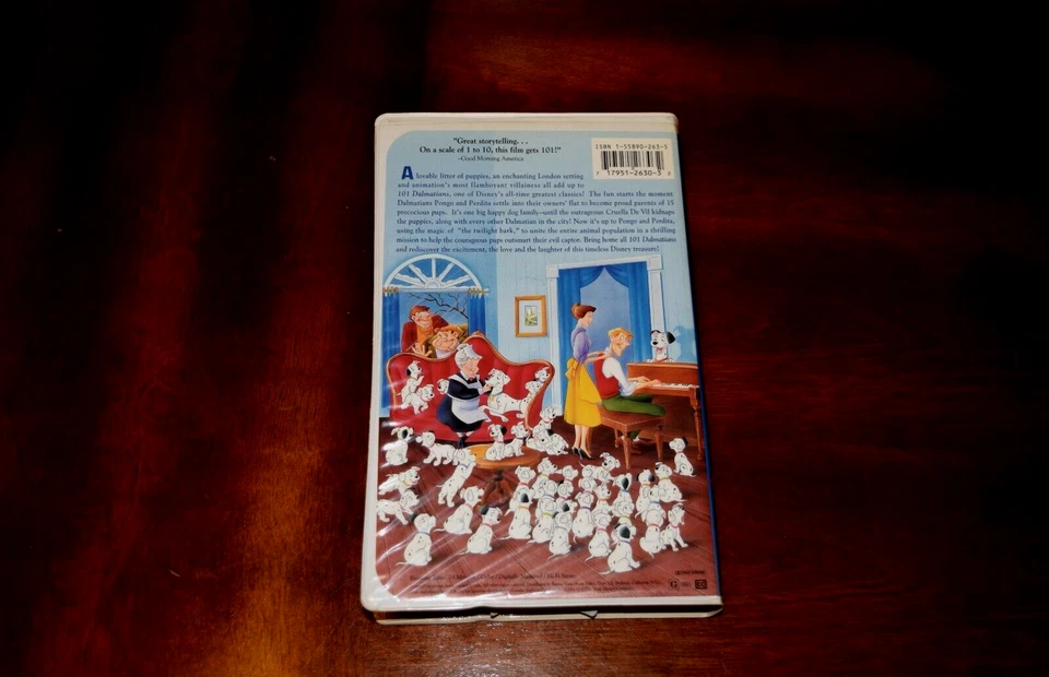 DISNEY (2X) CLASSIC 101 DALMATIANS BLACK DIAMOND SERIES VHS + SPANISH VERSION - Image 3 of 4