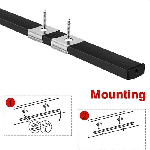 12/6×1M LED Aluminium Channel Profile 3.3ft Extrusion Diffuser Strip Light Cover - Picture 6 of 24