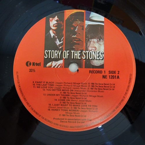 THE ROLLING STONES STORY OF THE STONES K-TEL NE 1201 ROCK N ROLL GATEFOLD DOUBLE - Picture 6 of 12