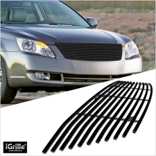 Fits 2006-2007 Toyota Avalon Main Upper Stainless Steel Black Billet Grille
