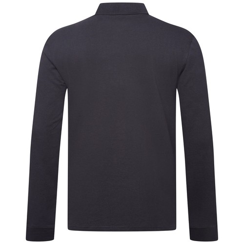 New Mens Long Sleeve Polo Shirts Pique Casual Work Regular Fit Plain Premium Top - Picture 24 of 46