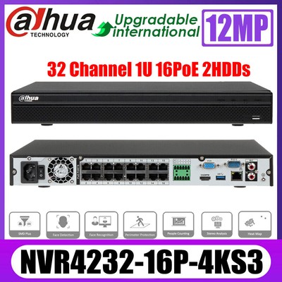 Dahua 32Channel 16POE Lite Network Video Recorder NVR4232-16P-4KS3 12MP 2 SATA