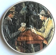 Paul Cezanne The Card Players American Silver Eagle 1oz .999 Silver art Coin