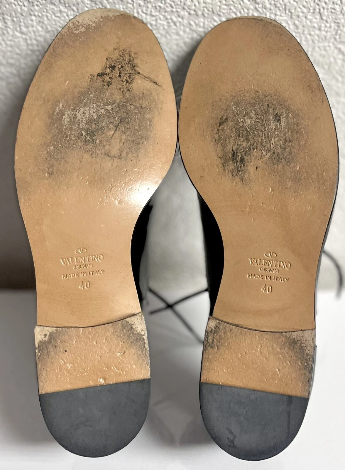 Scarpe eleganti donna Valentino Garavani nere in pelle stringate taglia UK 7 EU 40