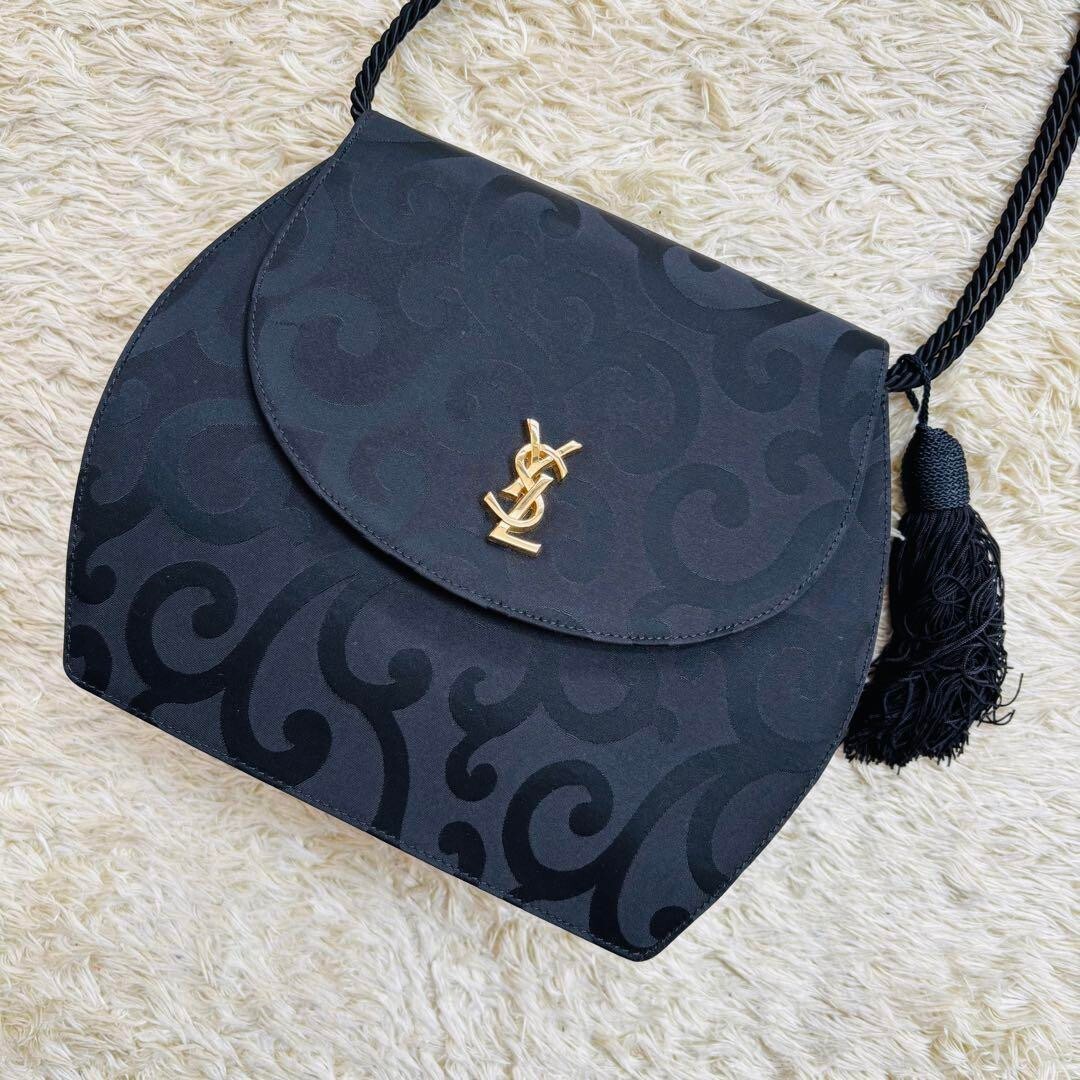 Borsa a tracolla Yves Saint Laurent nappa tracolla nylon pelle usata ex+ originale JPN