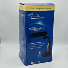 Ott-Lite Vision Saver Plus Wing Shade Table Lamp Desk K83G56 13W Natural Light