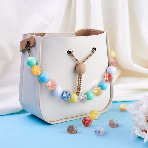 100x Acrylic Cat Footprint Puppy Dog Paw Beads for Jewelry Making Keychain Phone - Picture 7 of 8