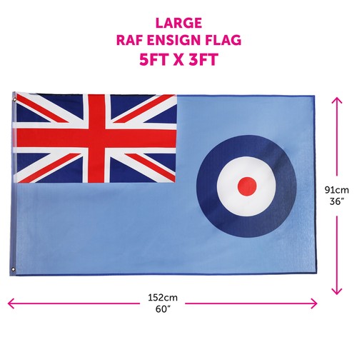 ROYAL AIR FORCE RAF ENSIGN 5' X 3' FLAG LARGE POLYESTER FLAG INDOOR OUTDOOR - Picture 7 of 7