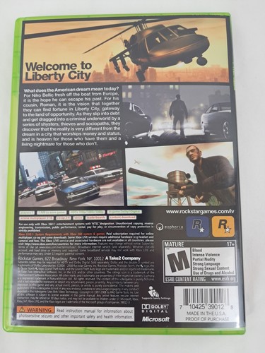 Grand Theft Auto IV Rockstar Games XBOX 360 Live Microsoft Completo en Caja - Imagen 2 de 5