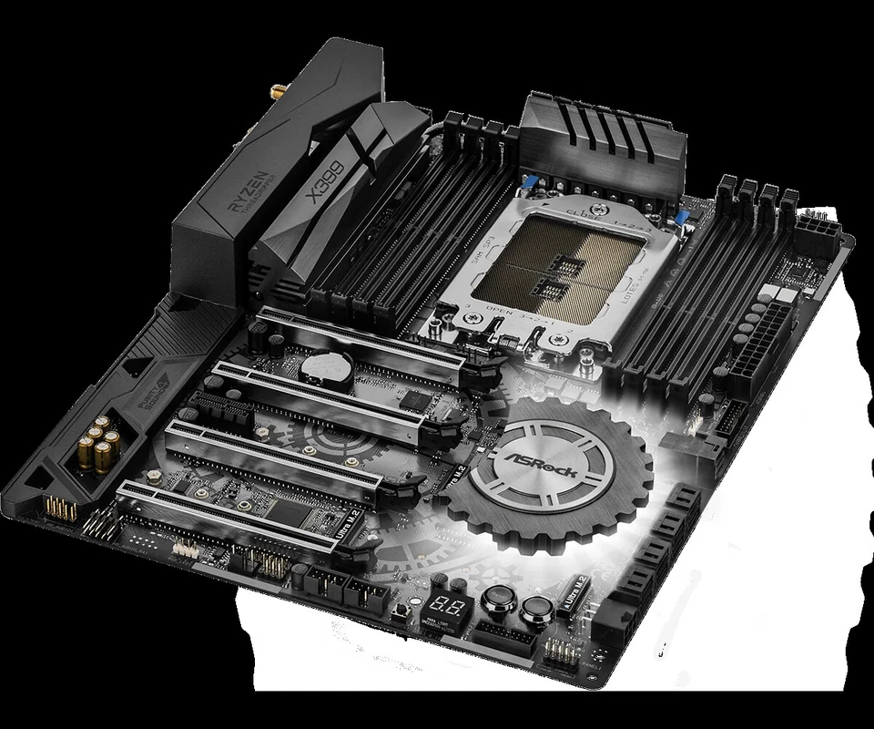 Motherboard ASRock X399 Taichi Socket TR4 8×DDR4 128GB Support AMD 1920X Cpu - Image 3 of 4