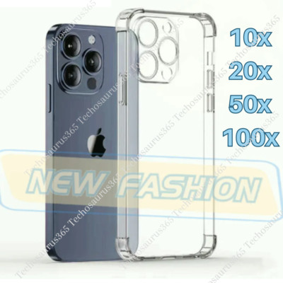 Case For iPhone 15 14 13 11 12 Pro Max 7 8 X XR Clear Shockproof Phone Cover Lot