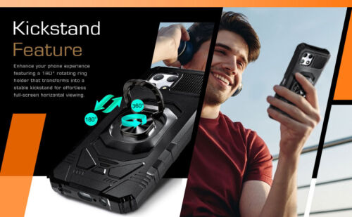 Funda con soporte de anillo a prueba de golpes para T-Mobile Revvl 7/7 Pro 5G + vidrio templado - Imagen 18 de 51