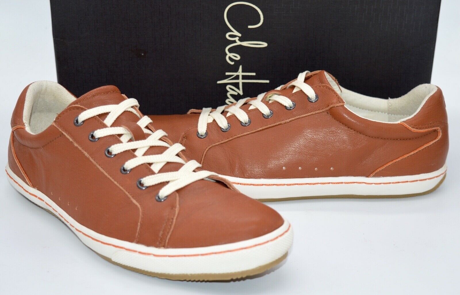 Lotto scarpe da ginnastica VNDS vintage Cole Haan Nike Air C10260 pelle marrone cognac moda