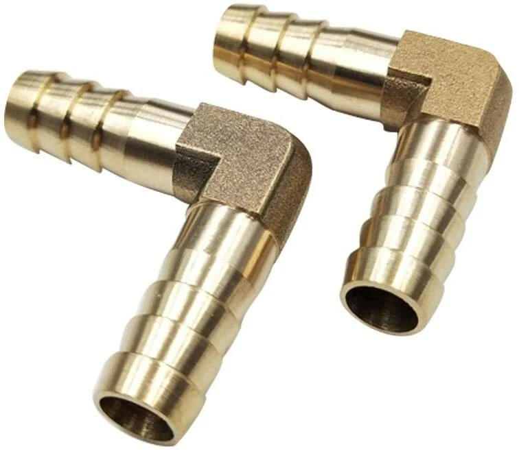 5Pcs 1/4" Hose ID Brass Hose Barb 90 Degree Elbow Fitting L Right Angle Atapter - Image 3 of 4