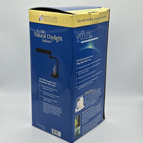OttLite Vision Saver Plus Wing Shade Table Lamp Desk K83G56 13W Natural Light - Picture 5 of 19
