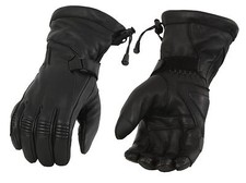 Men s Deerskin Leather Gauntlet Gloves w/ Draw String - Touch Screen Fingers