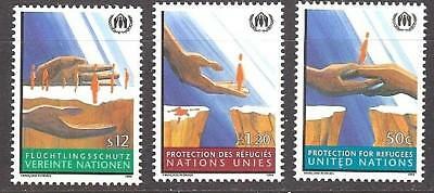 United Nations 1994 Protection for Refugees Singles MNH All Three Offices