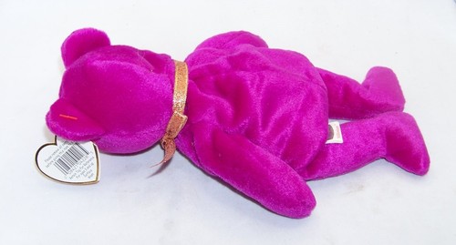 TY BEANIE BABY 1999 MILLENNIUM BEAR SITZSACK PLÜSCH MIT ETIKETT SELTEN - Bild 4 von 4