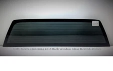 Fits GMC Sierra 1500 2014-2018 Back Window Glass Heated+2Glues