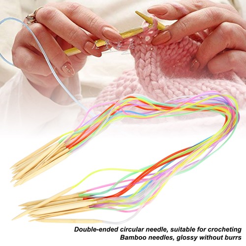 18Pcs 120cm Circular Needle Double Point Color Flexible Tube Knitting Tools Set - Picture 19 of 22
