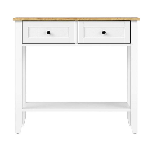 NNEED Console Table Hallway 2 Drawers Display Shelf - Picture 2 of 7