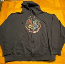 Wizarding World Of Harry Potter Hogwarts Coat of Arms Full Zip Hoodie L/XL G 
