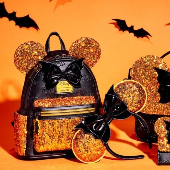Loungefly☆ディズニーミニーバタフライ蝶々ミニバックパック NWT Loungefly DISNEY Minnie Mouse oogie boogie Halloween