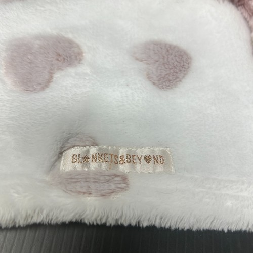 Blankets & Beyond Rose Blush Pink Bunny Rabbit Baby Lovey Heart Security Blanket - Picture 4 of 7