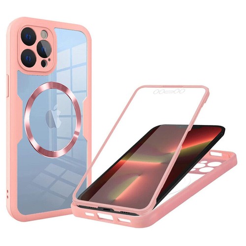 360 Front Back Screen Protector MagSafe Clear Case For iPhone 16 15 14 13 12 11 - Zdjęcie 44 z 60