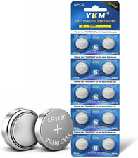 10 Pack LR1130 Alkaline Batteries for Calculator Watch - 1.5V AG10 L1131F