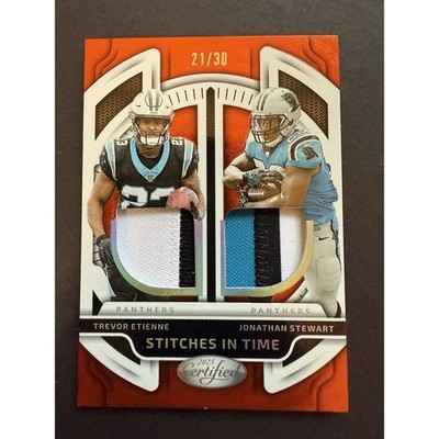 2025 Certified FOTL Travis Etienne Jonathan Stewart Stitches In Time Patches /30