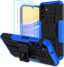 for Samsung Galaxy A15 5G Case with 2 Pack Screen A15, Blue 