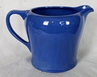 Garden City Pottery Large 2 Qt Pitcher Medium Blue Glaze Art Deco Bauer Era