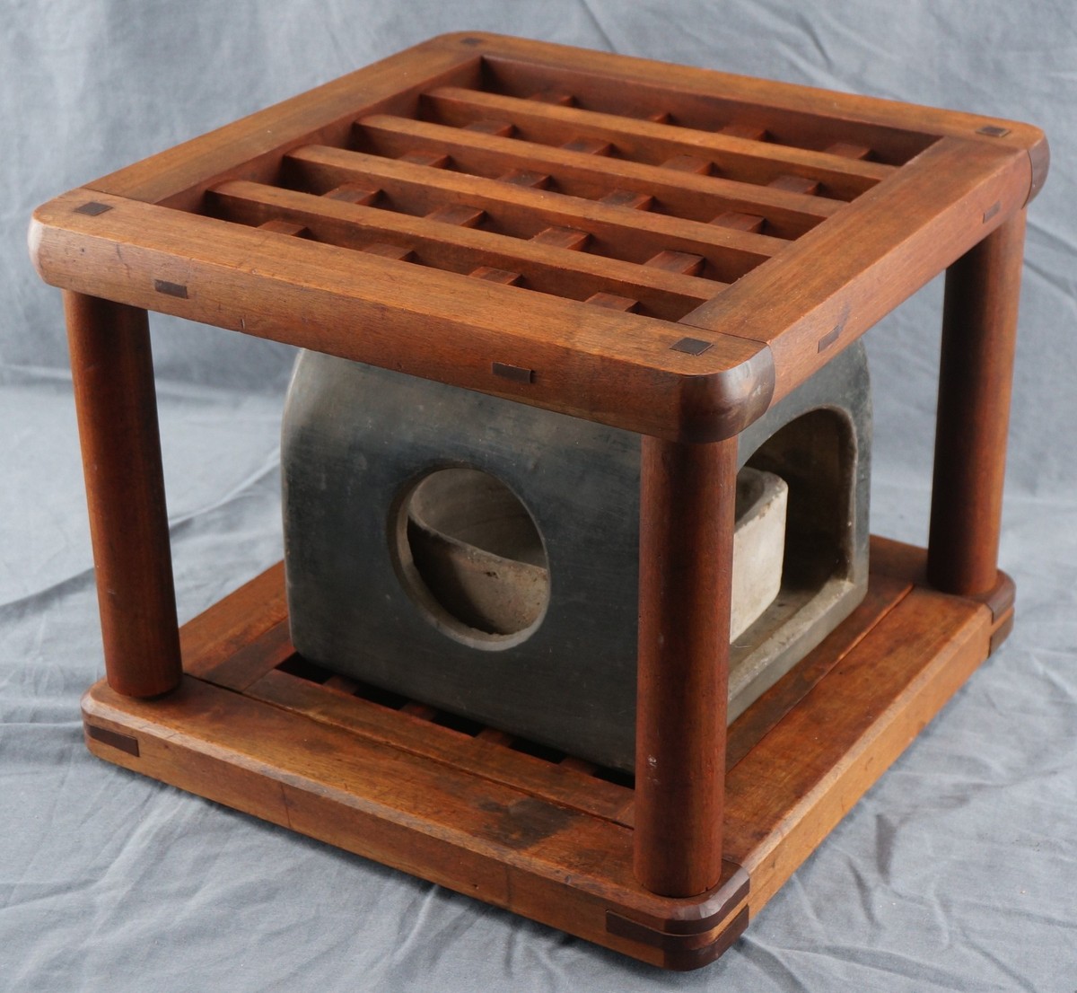 Vintage Japanese Kotatsu Low Wooden Table w/original