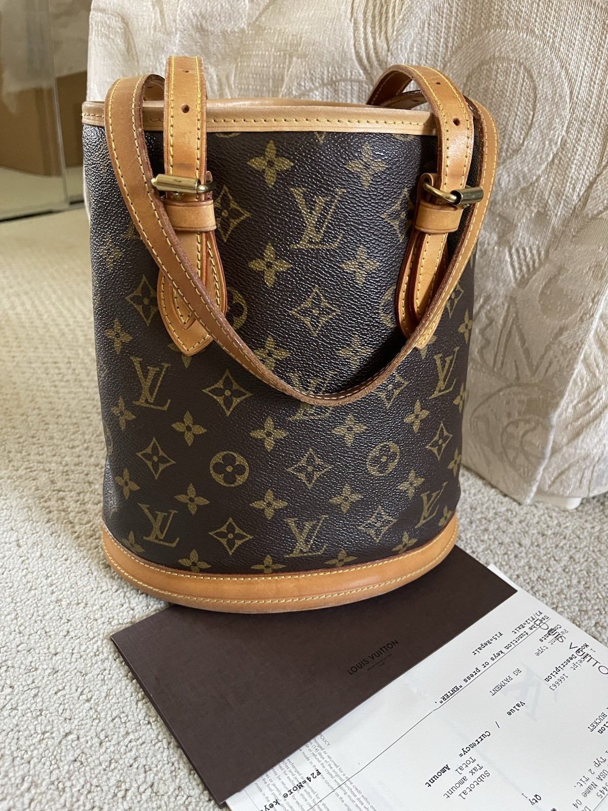 LOUIS VUITTON PETIT BUCKET MONOGRAM CANVAS SATCHE… - image 23