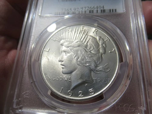 1925 BU GEM PEACE SILVER DOLLAR UNC MS+++ U.S. MINT COIN